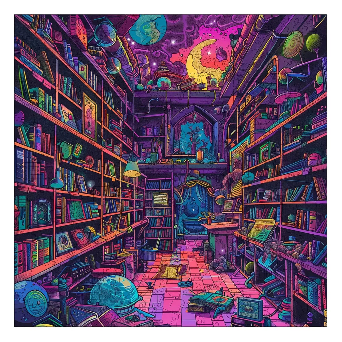 Chaos Chronicles 300 Piece Wooden Jigsaw Puzzle Trippy
