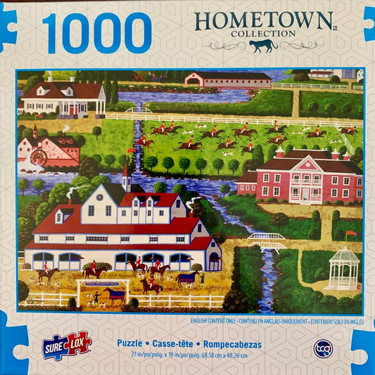 Chasing the Hounds Hometown Collection 1000 Piece Jigsaw Puzzle Sure Lox