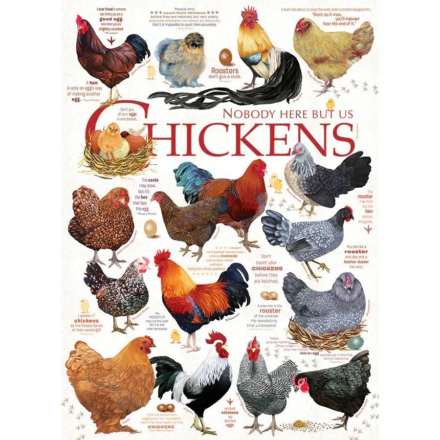 Chicken Quote 1000 Piece Jigsaw Puzzle Cobble Hill