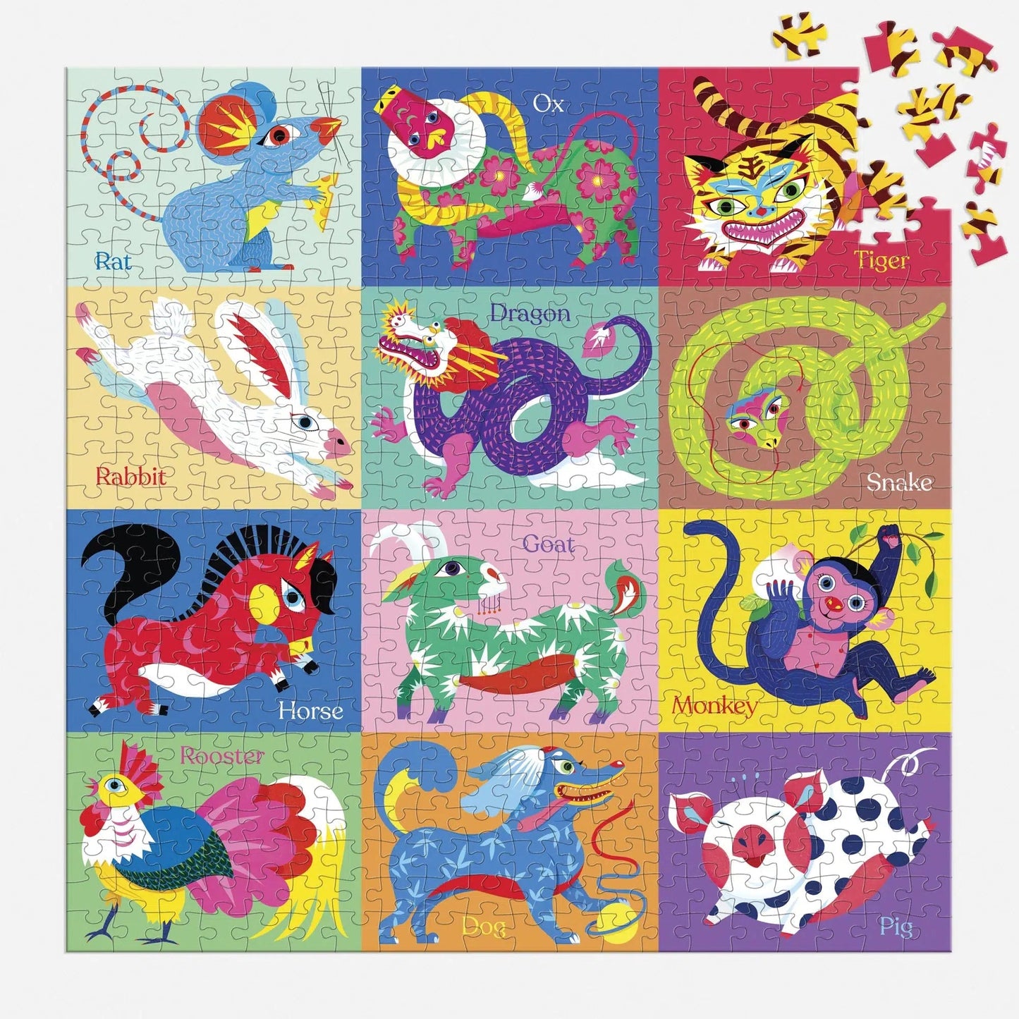 Chinese Zodiac 500 Piece Jigsaw Puzzle Mudpuppy