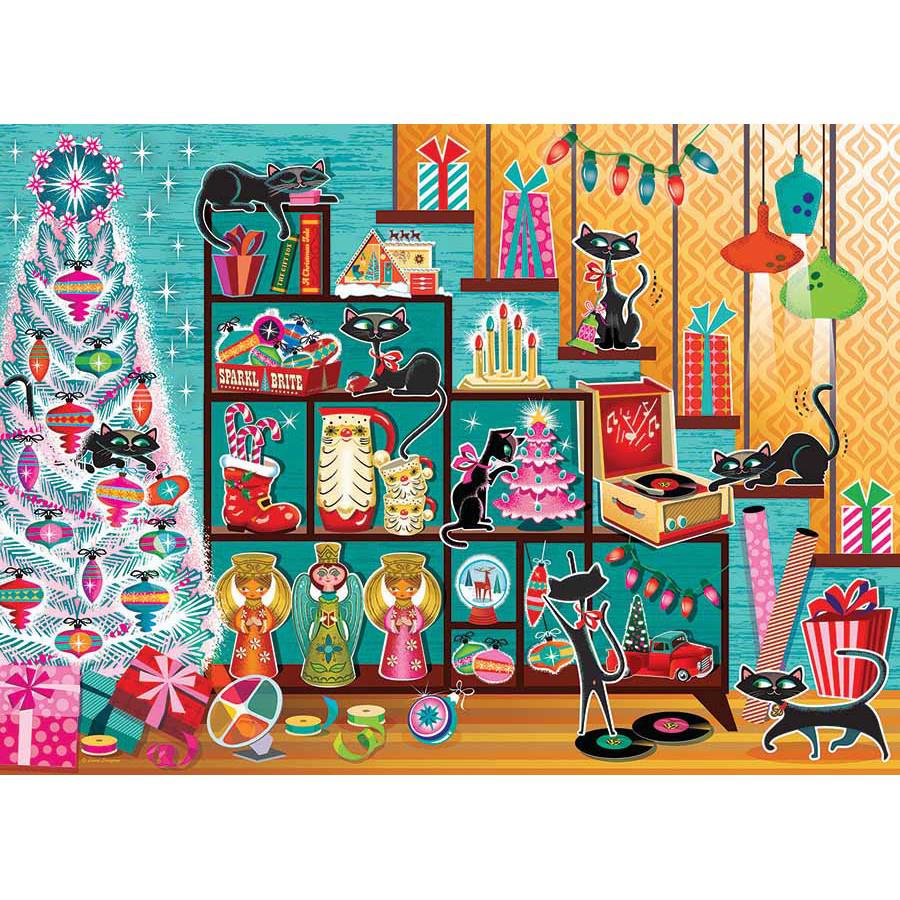 Christmas Cats 1000 Piece Jigsaw Puzzle Cobble Hill