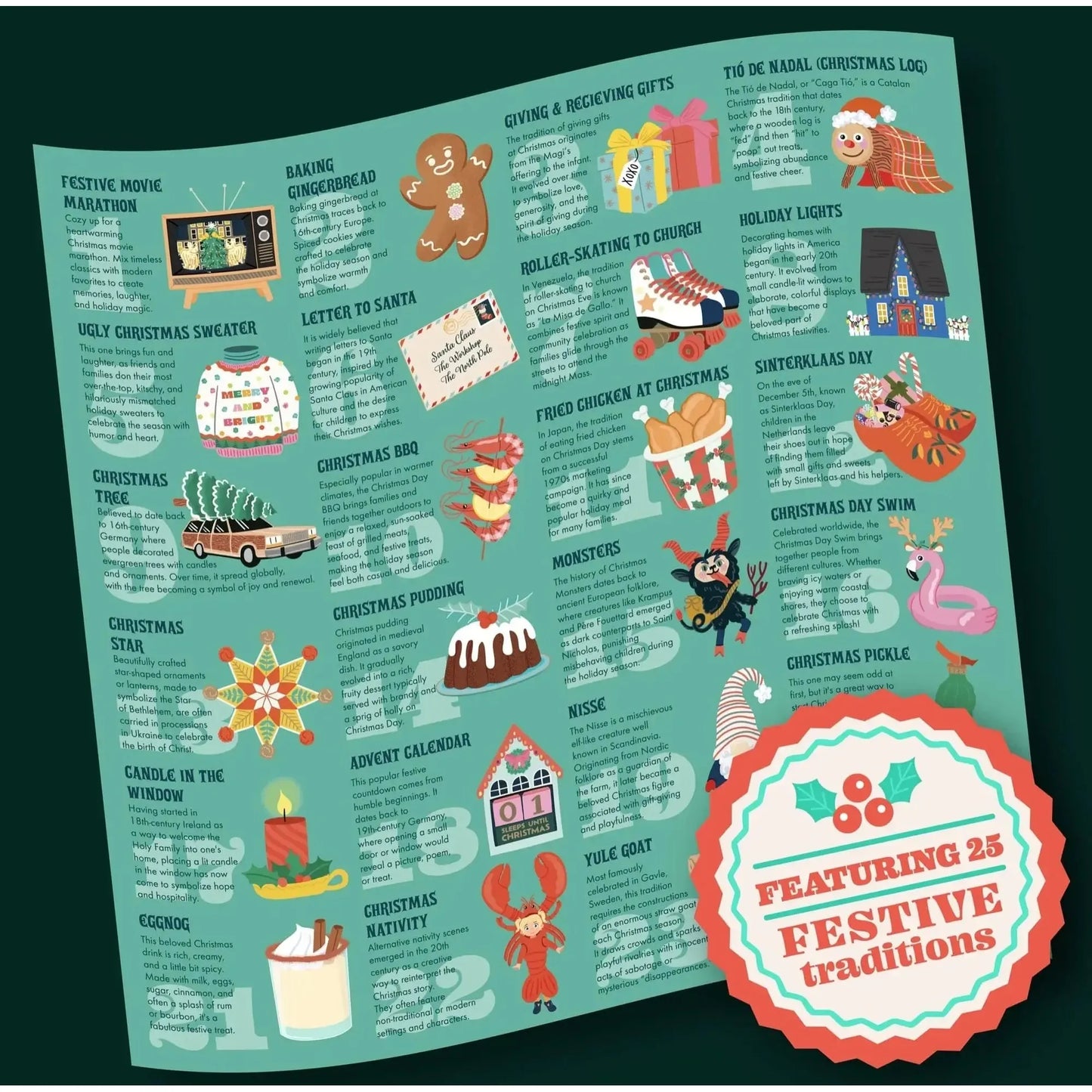 Christmas Countdown 1000 Piece Round Jigsaw Puzzle Ridley