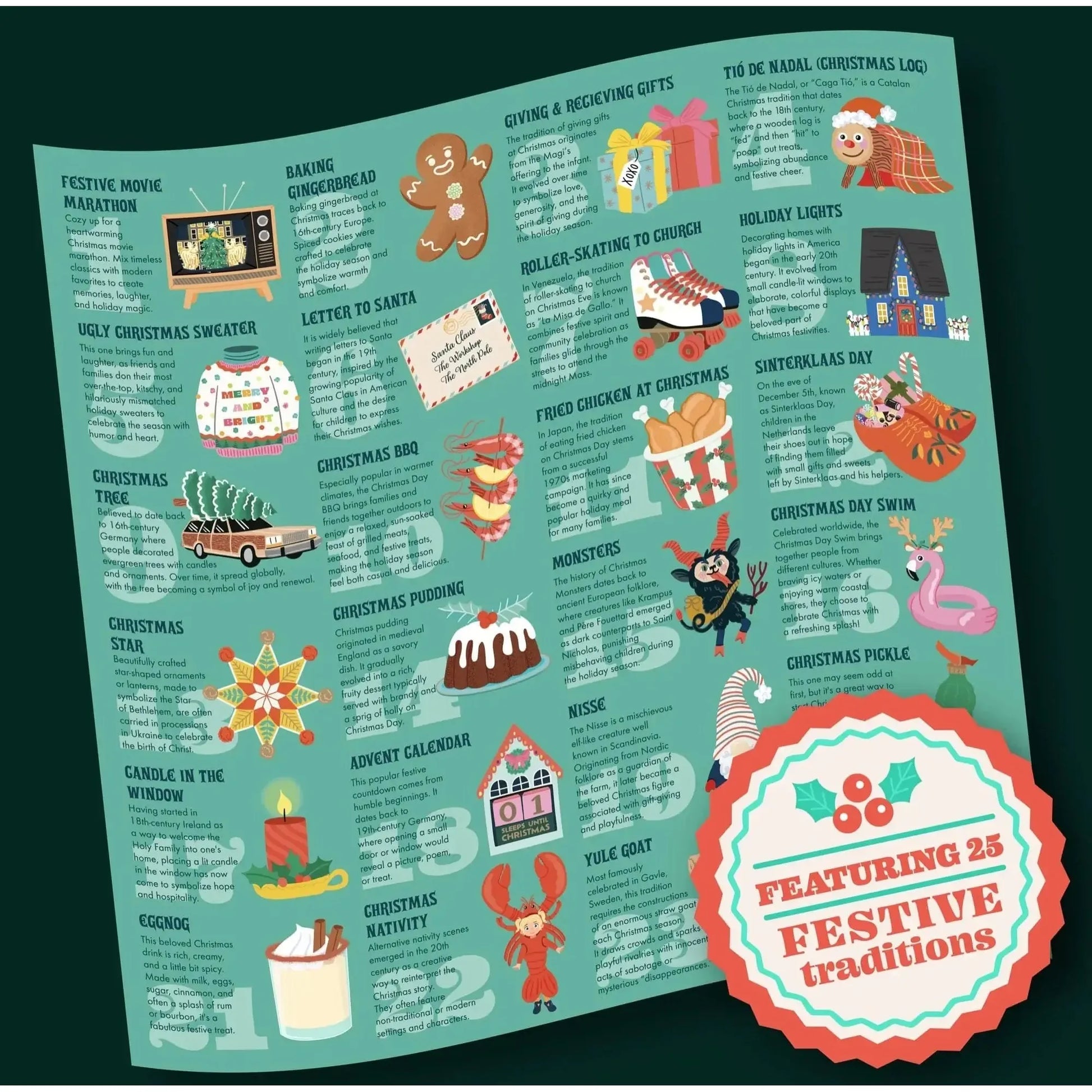 Christmas Countdown 1000 Piece Round Jigsaw Puzzle Ridley