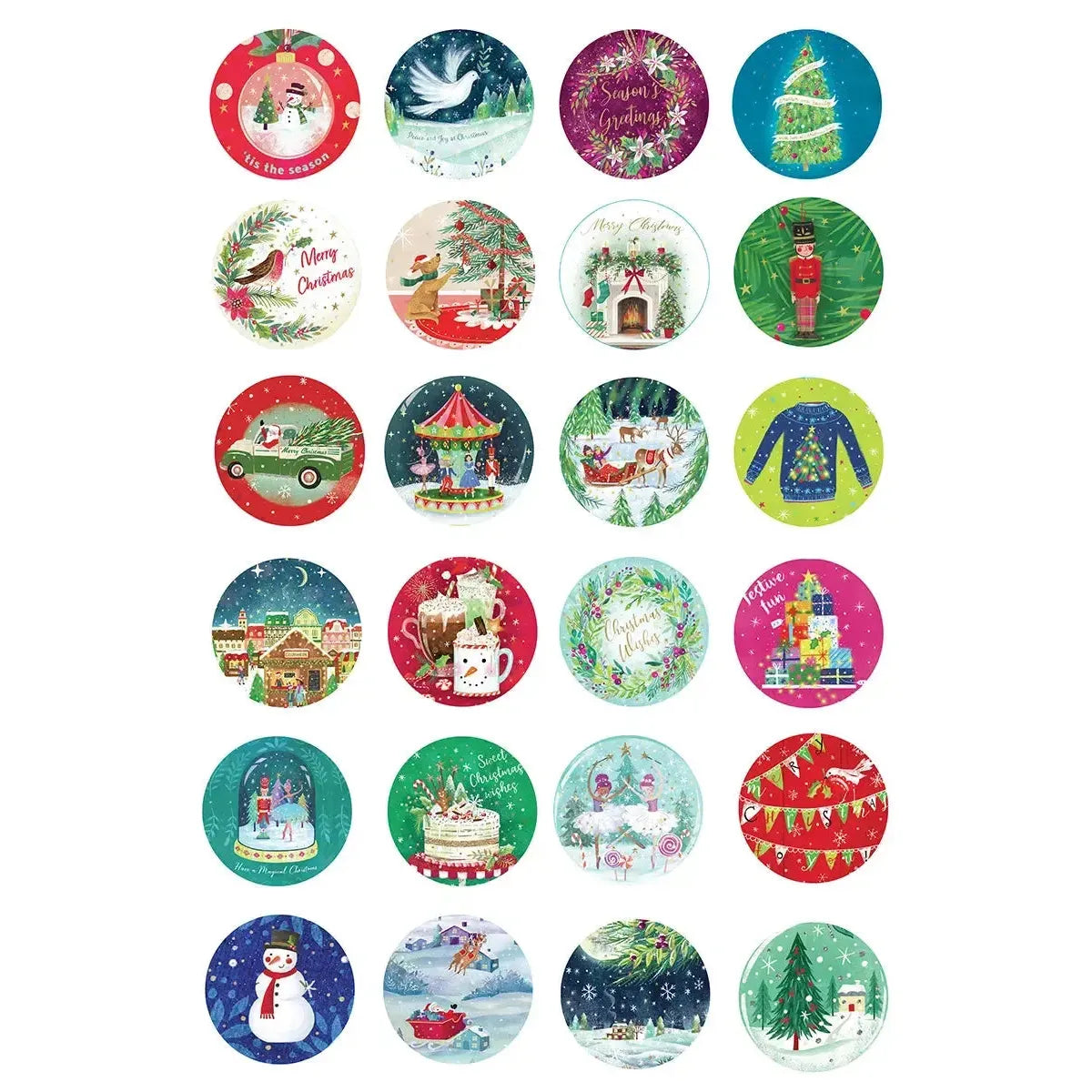 Christmas Decorations Advent Calendar - 24 Set of 50 Piece Mini Jigsaw Puzzles Eurographics