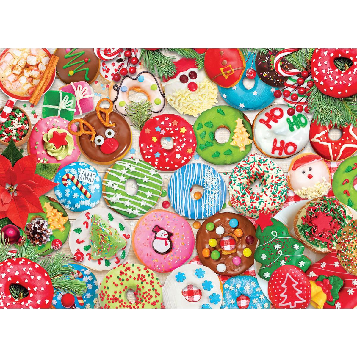 Christmas Donuts 1000 Piece Jigsaw Puzzle in Tin Eurographics