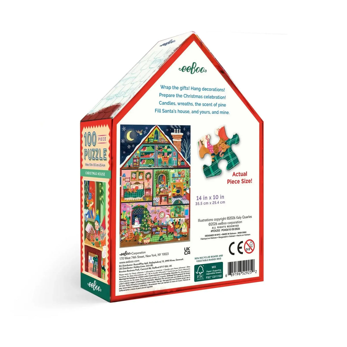 Christmas House 100 Piece Jigsaw Puzzle eeBoo
