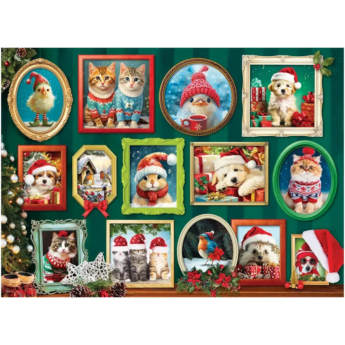 Christmas Pet Portraits 1000 Piece Jigsaw Puzzle Eurographics