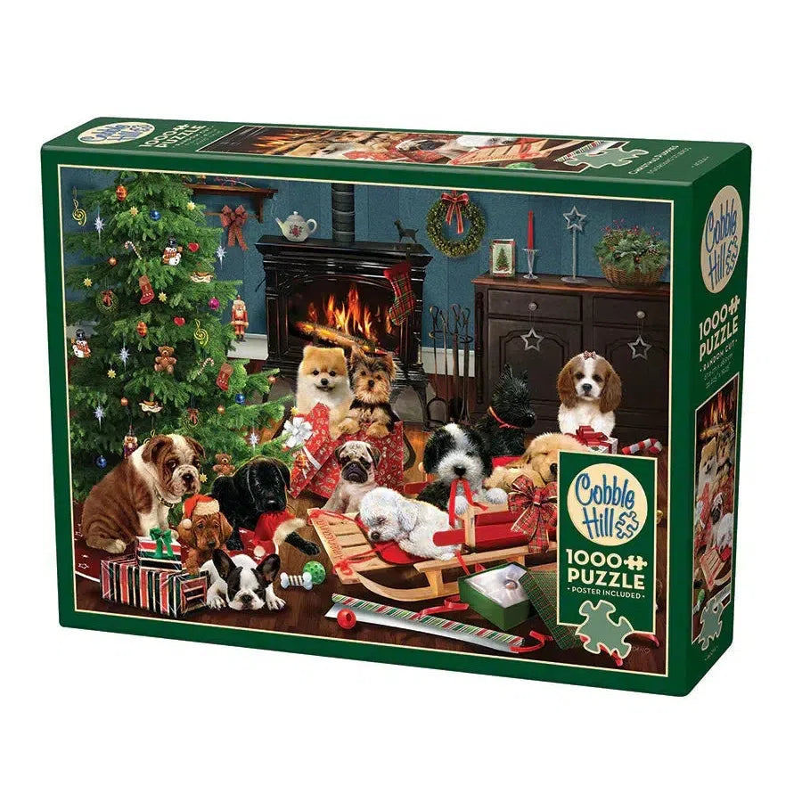 Christmas Puppies 1000 Piece Jigsaw Puzzle Cobble Hill