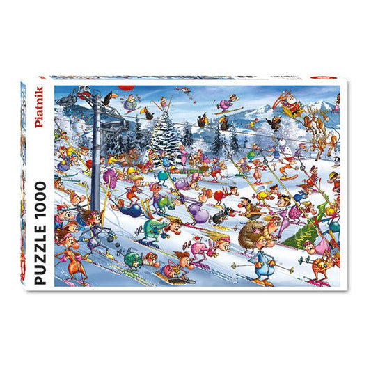 Christmas Skiing 1000 Piece Jigsaw Puzzle Piatnik