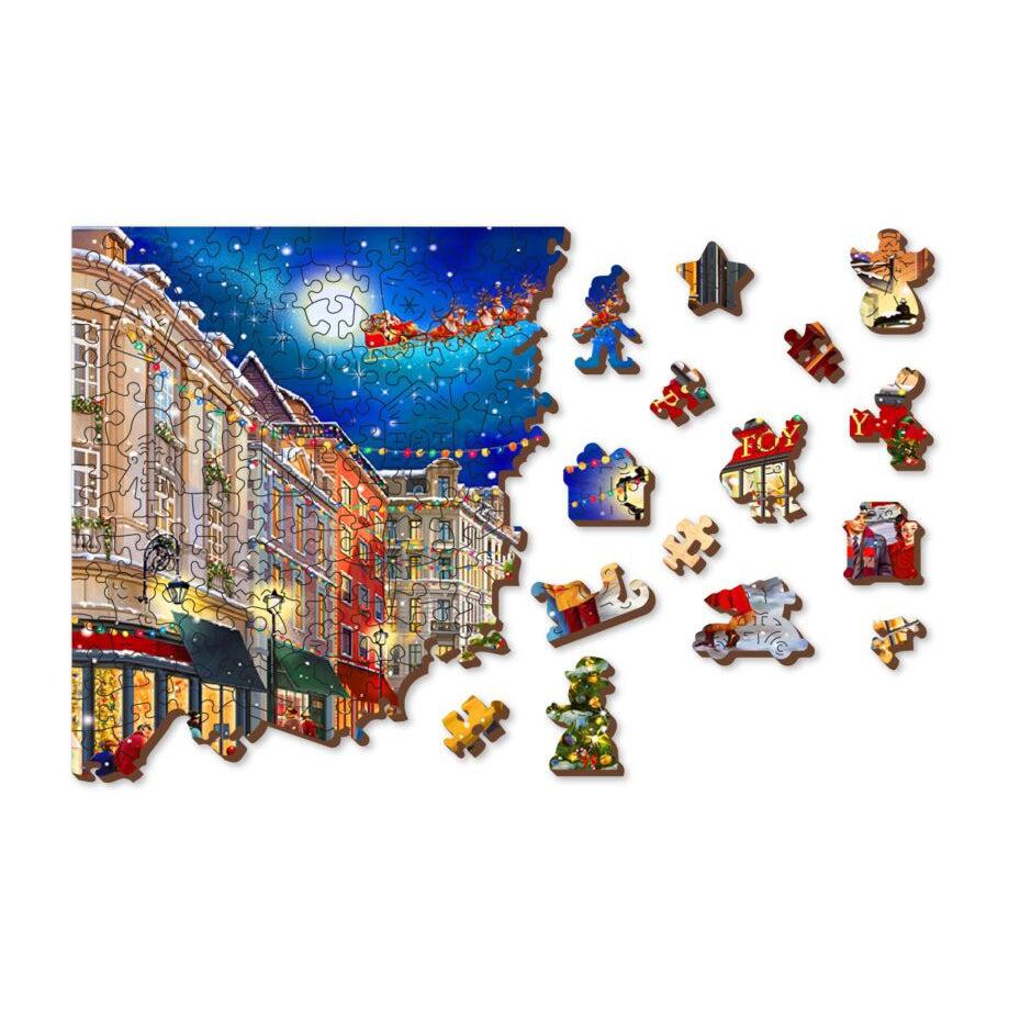 Christmas Street 505 Piece Wood Jigsaw Puzzle Wooden City