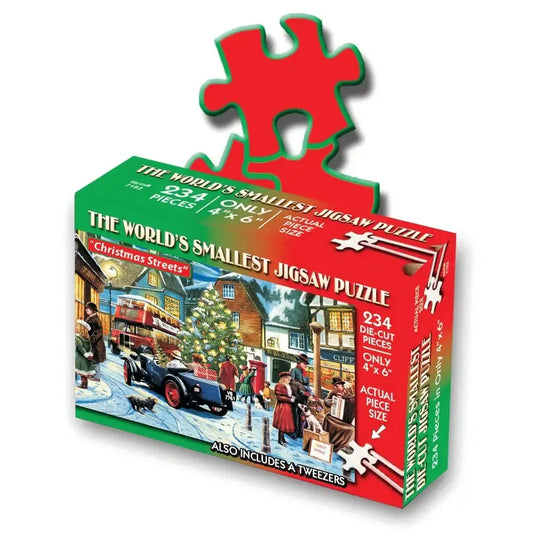 Christmas Streets 234 Piece "World's Smallest" Jigsaw Puzzle TDC