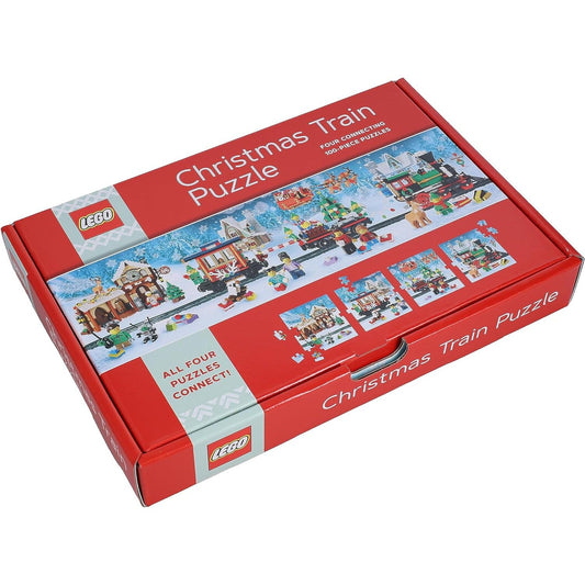 Christmas Train LEGO 4 Connecting 100 Piece Jigsaw Puzzles Chronicle