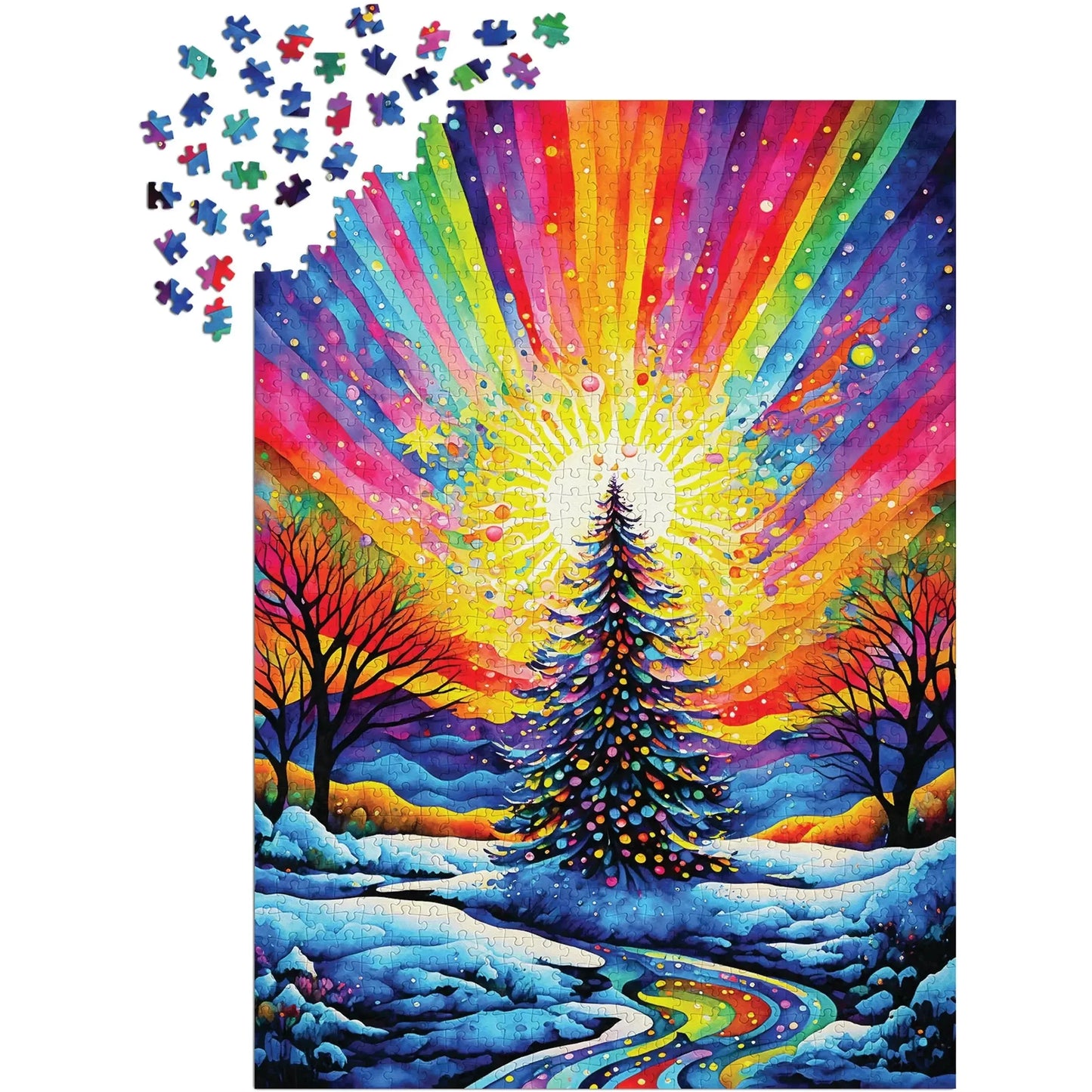 Christmas Tree Celebration 1000 Piece Jigsaw Puzzle Enjoy
