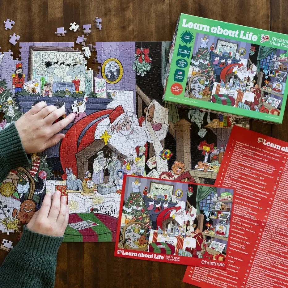 Christmas Trivia "Learn About Life" 1000 Piece Jigsaw Puzzle Livuzzle