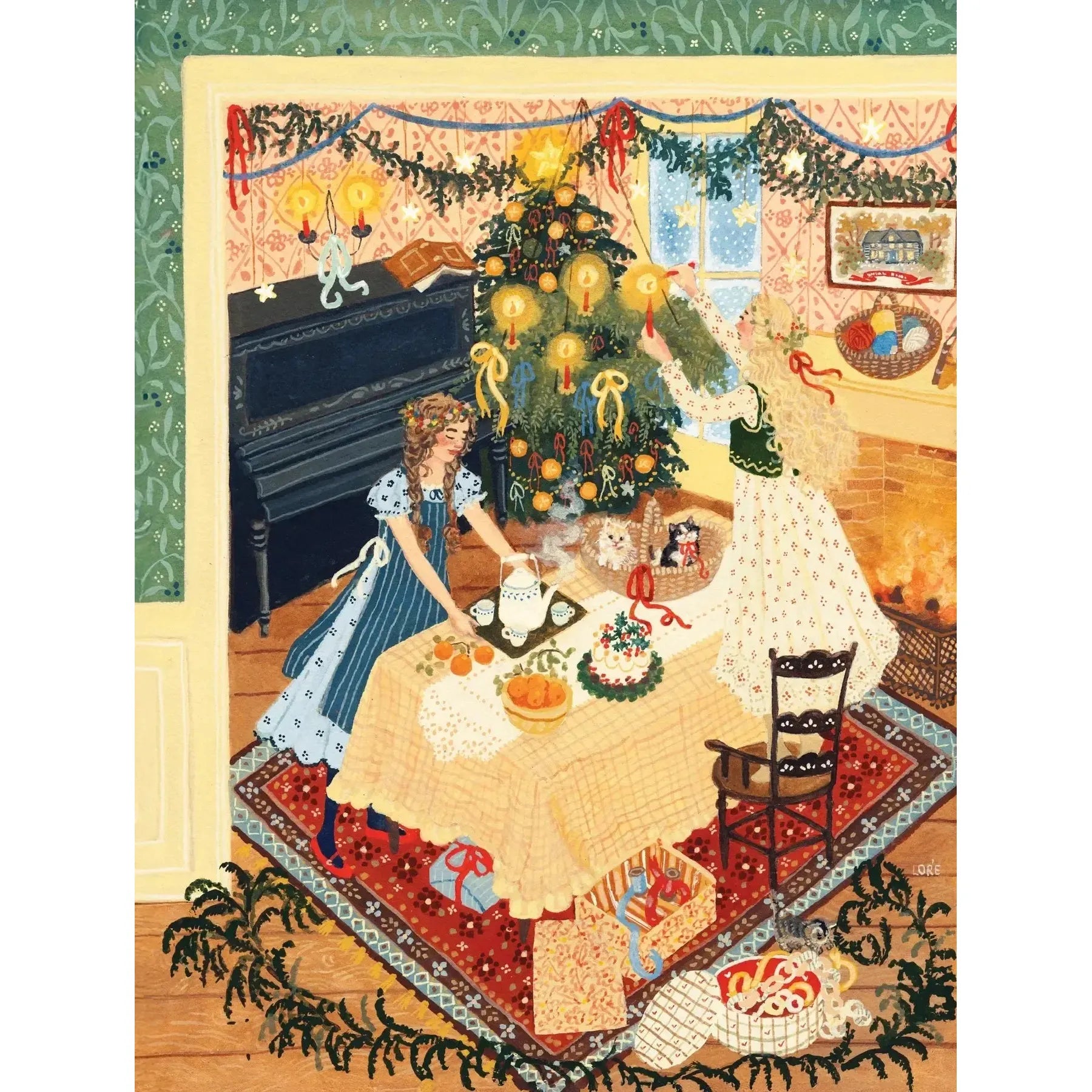 Christmas at Orchard House by Loré Pemberton 1500 Piece Jigsaw Puzzle NYPC