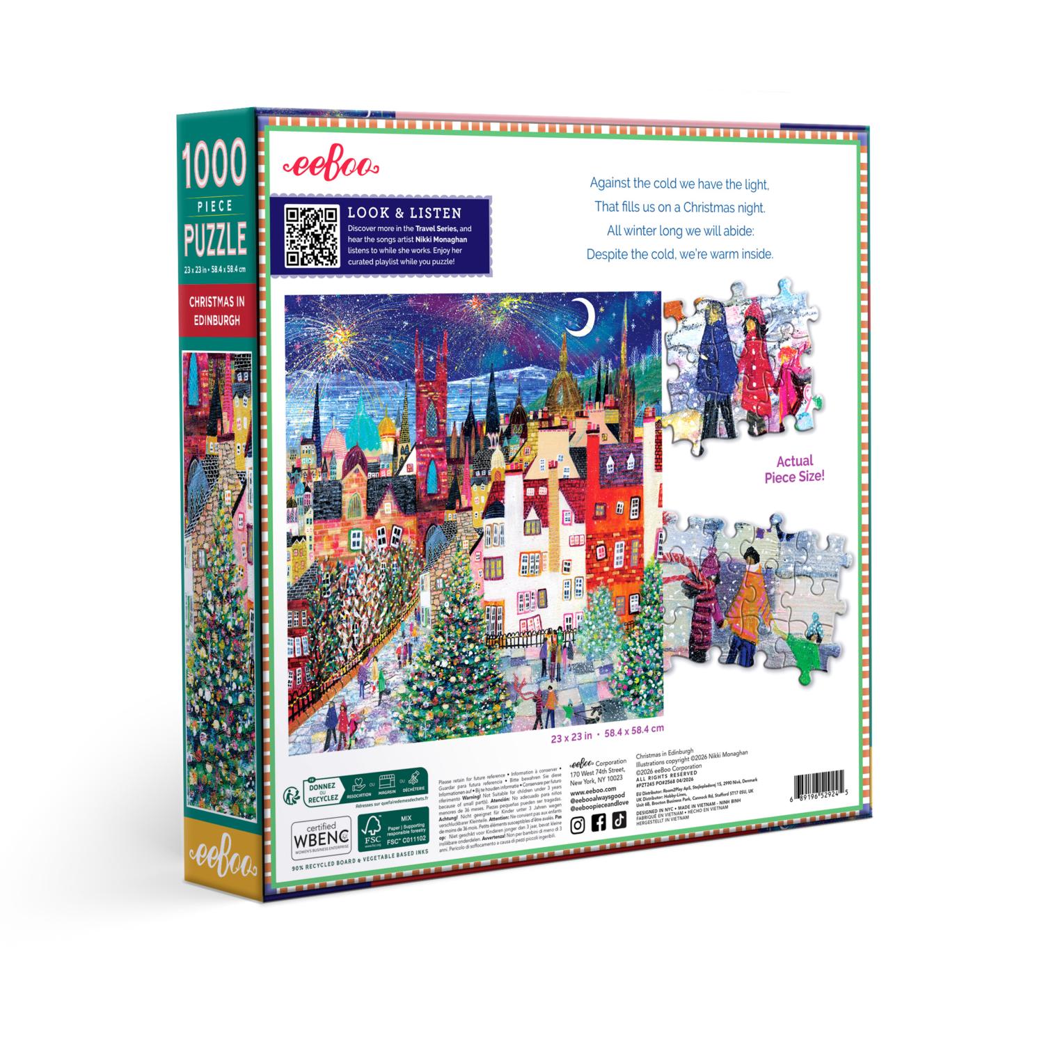Christmas in Edinburgh 1000 Piece Jigsaw Puzzle eeBoo