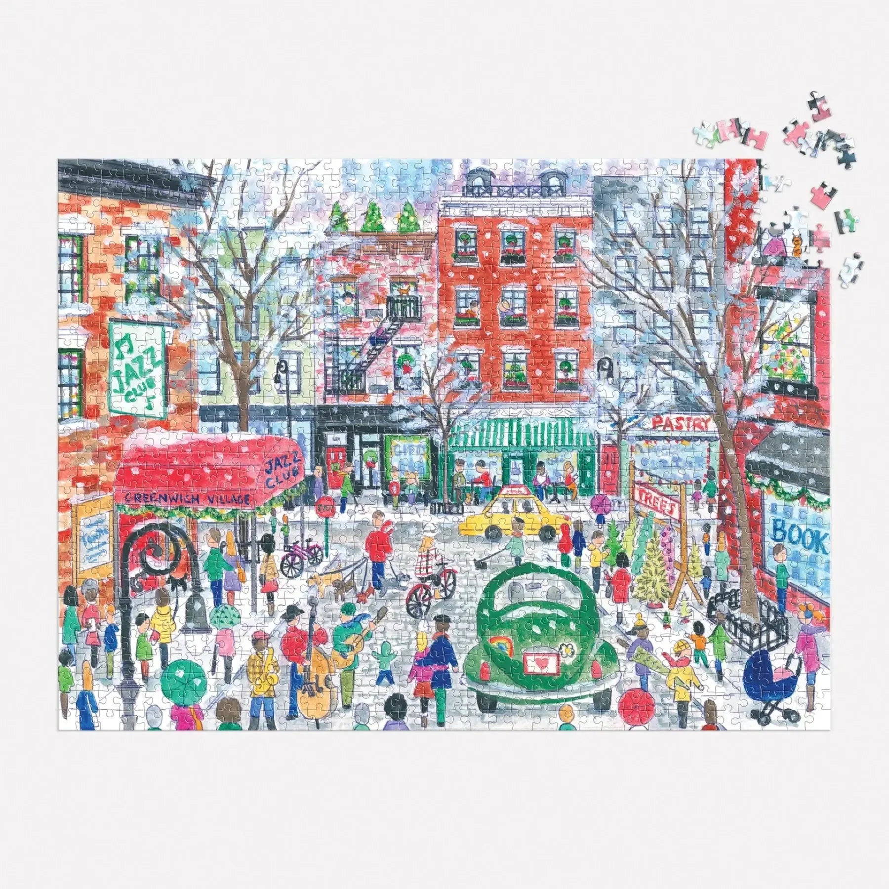 Christmas in Greenwich Village 1000 Piece Jigsaw Puzzle Galison