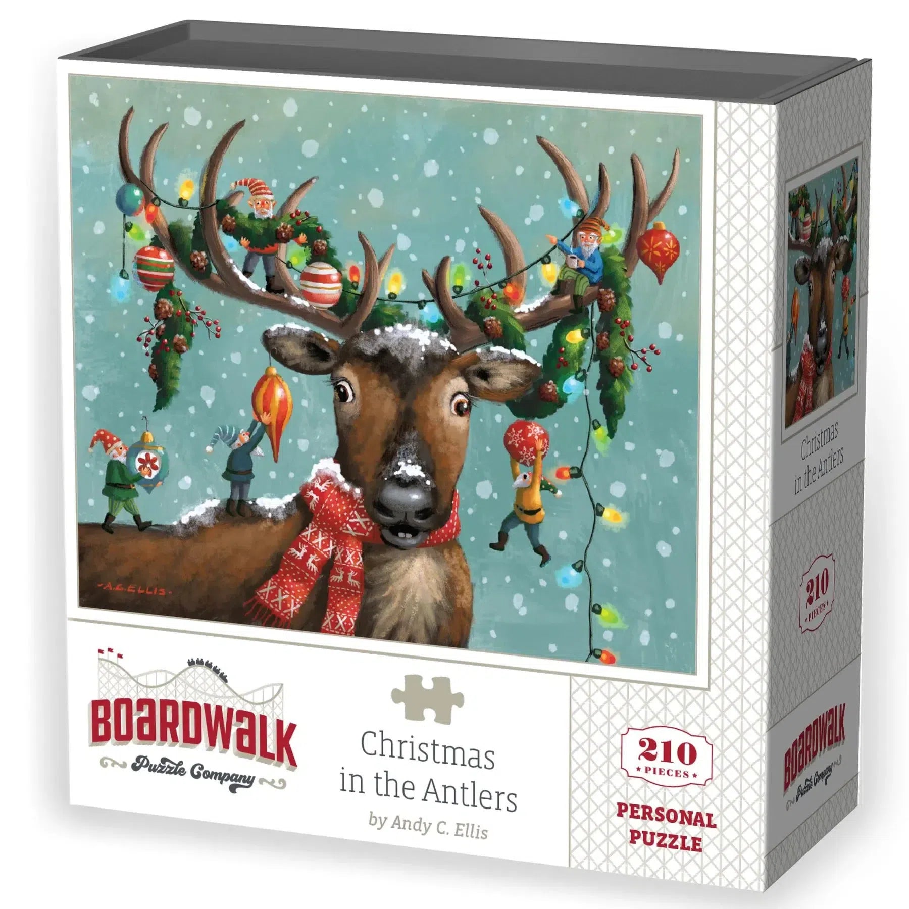 Christmas in the Antlers 210 Piece Jigsaw Puzzle Boardwalk