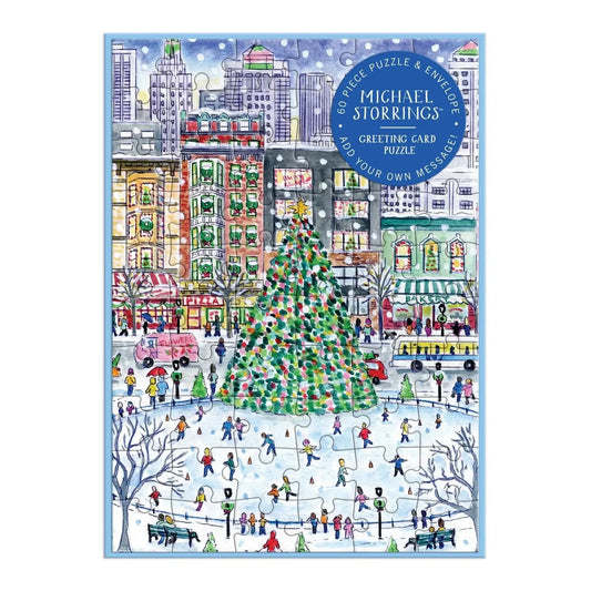 Christmas in the City Greeting Card 60 Piece Jigsaw Puzzle Galison