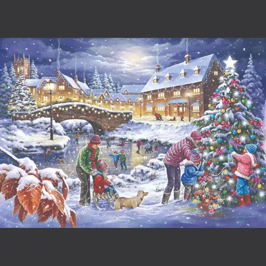 Christmas is Coming Set of 2 500 Big Piece Jigsaw Puzzles HOP