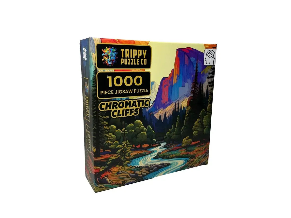 Chromatic Cliffs 1000 Piece Jigsaw Puzzle Trippy