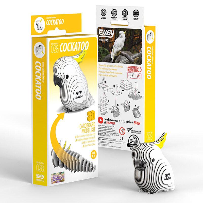 Cockatoo 3D Cardboard Model Kit Eugy