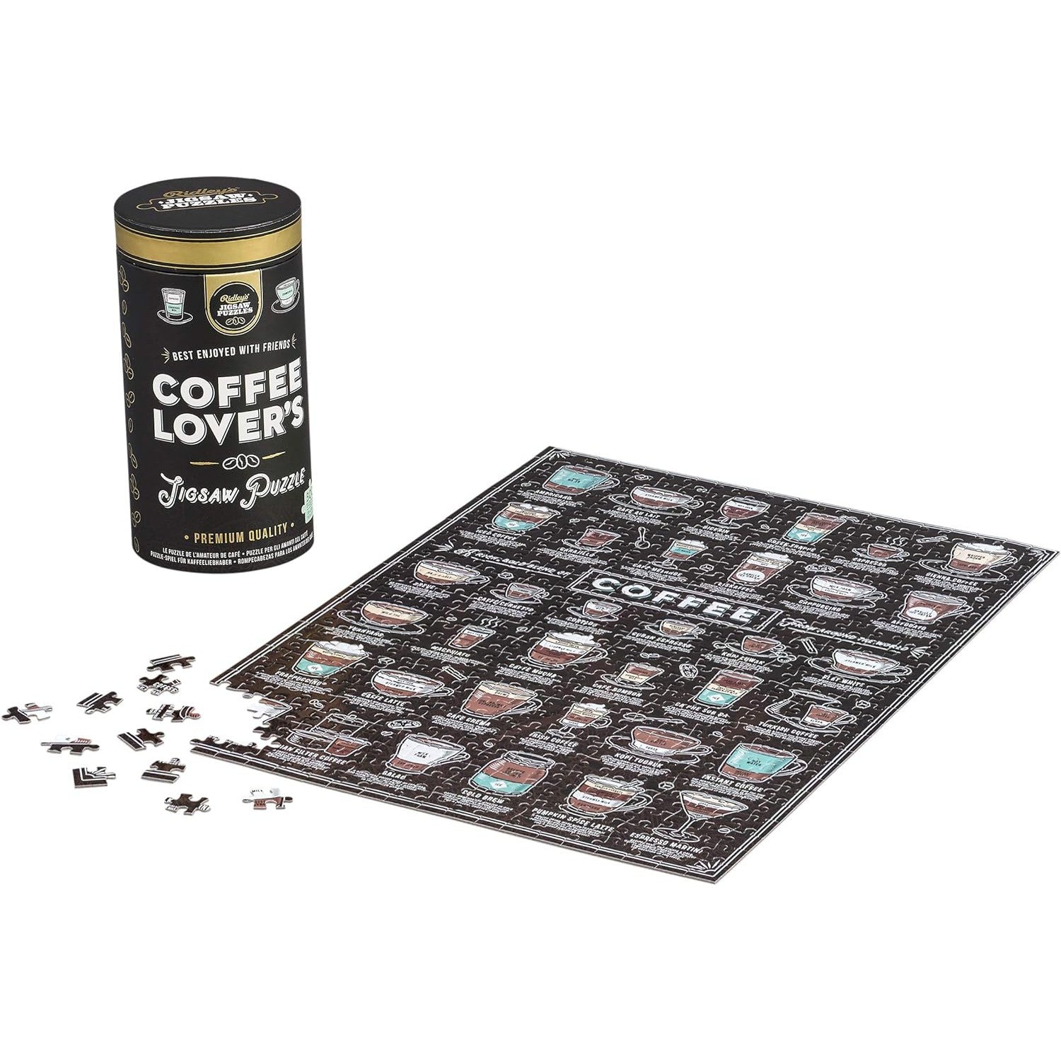 Coffee Lover's 500 Piece Jigsaw Puzzle Ridley