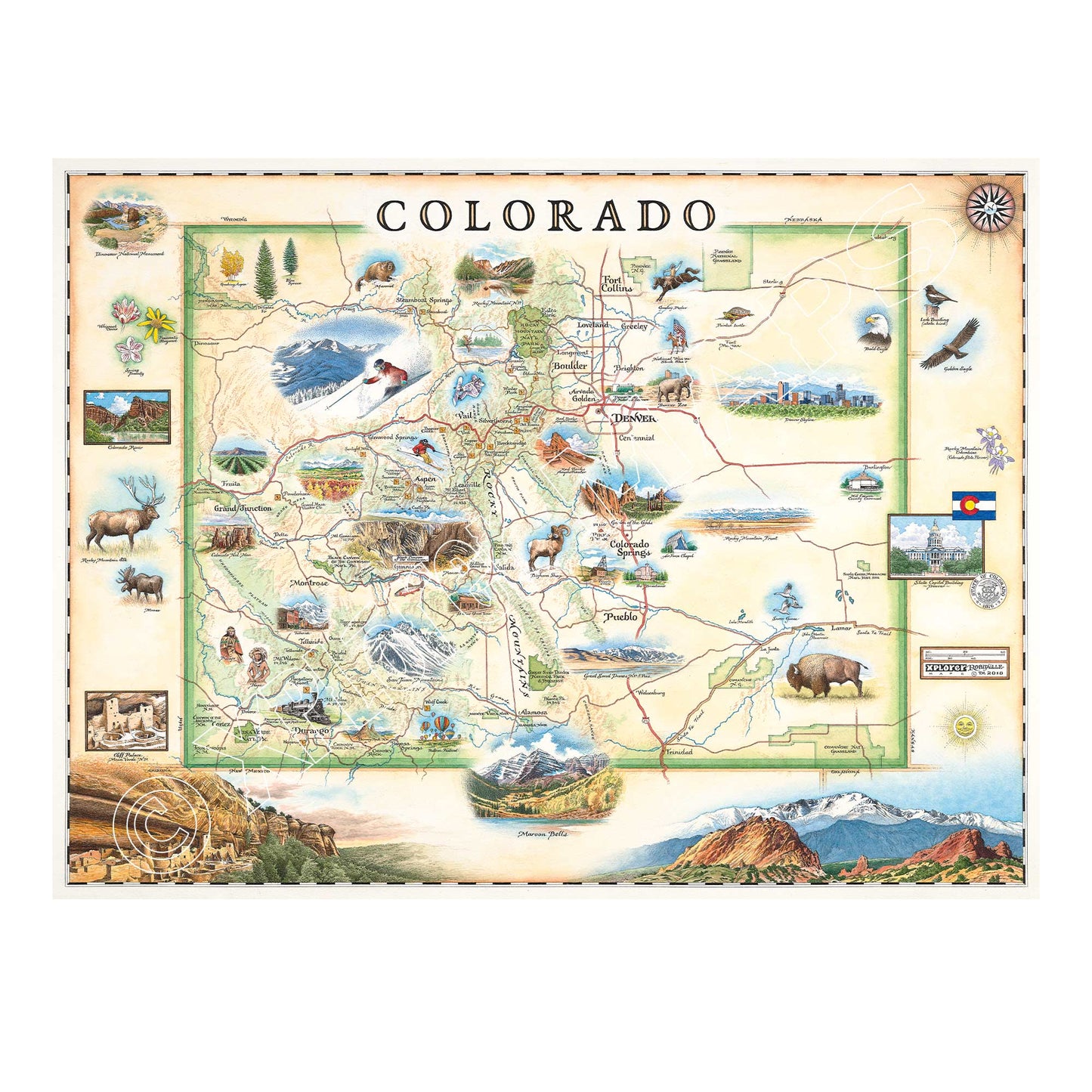 Colorado 1000 Piece Jigsaw Puzzle Xplorer Maps