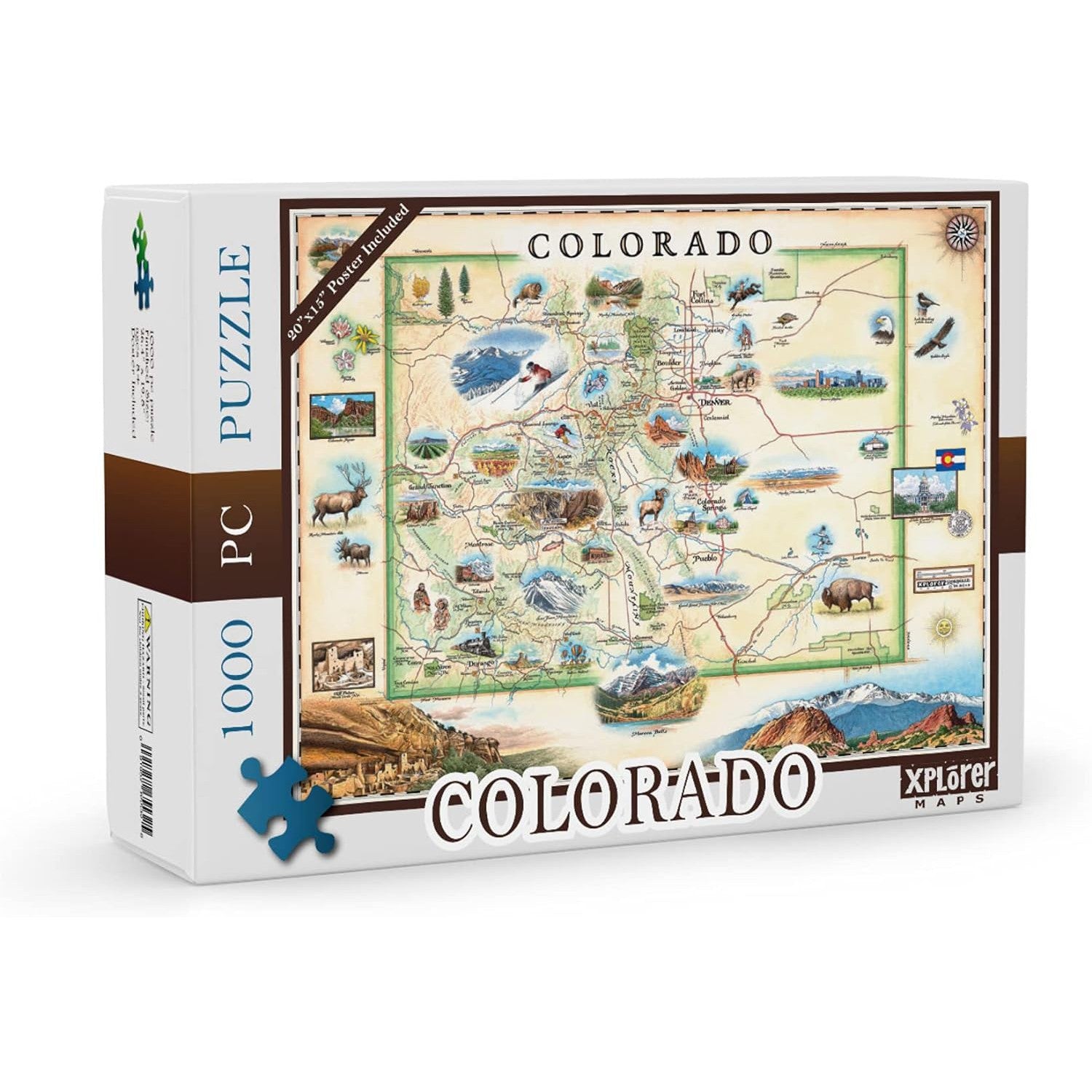 Colorado 1000 Piece Jigsaw Puzzle Xplorer Maps