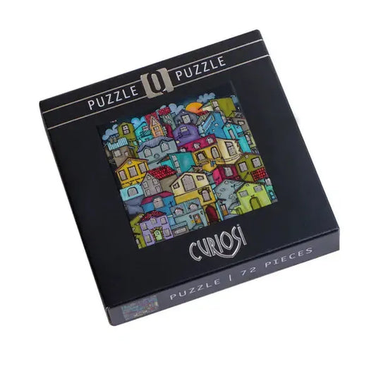 Colorful City 72 Piece Pocket Jigsaw Puzzle Curiosi