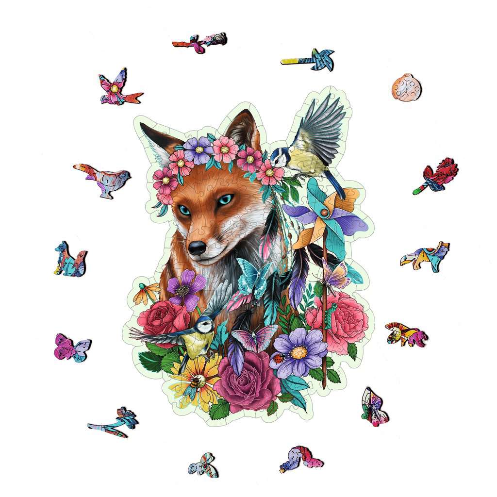 Colorful Fox 150 Piece Wood Jigsaw Puzzle Ravensburger