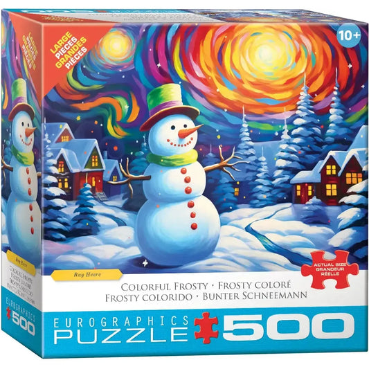 Colorful Frosty 500 Piece Jigsaw Puzzle Eurographics