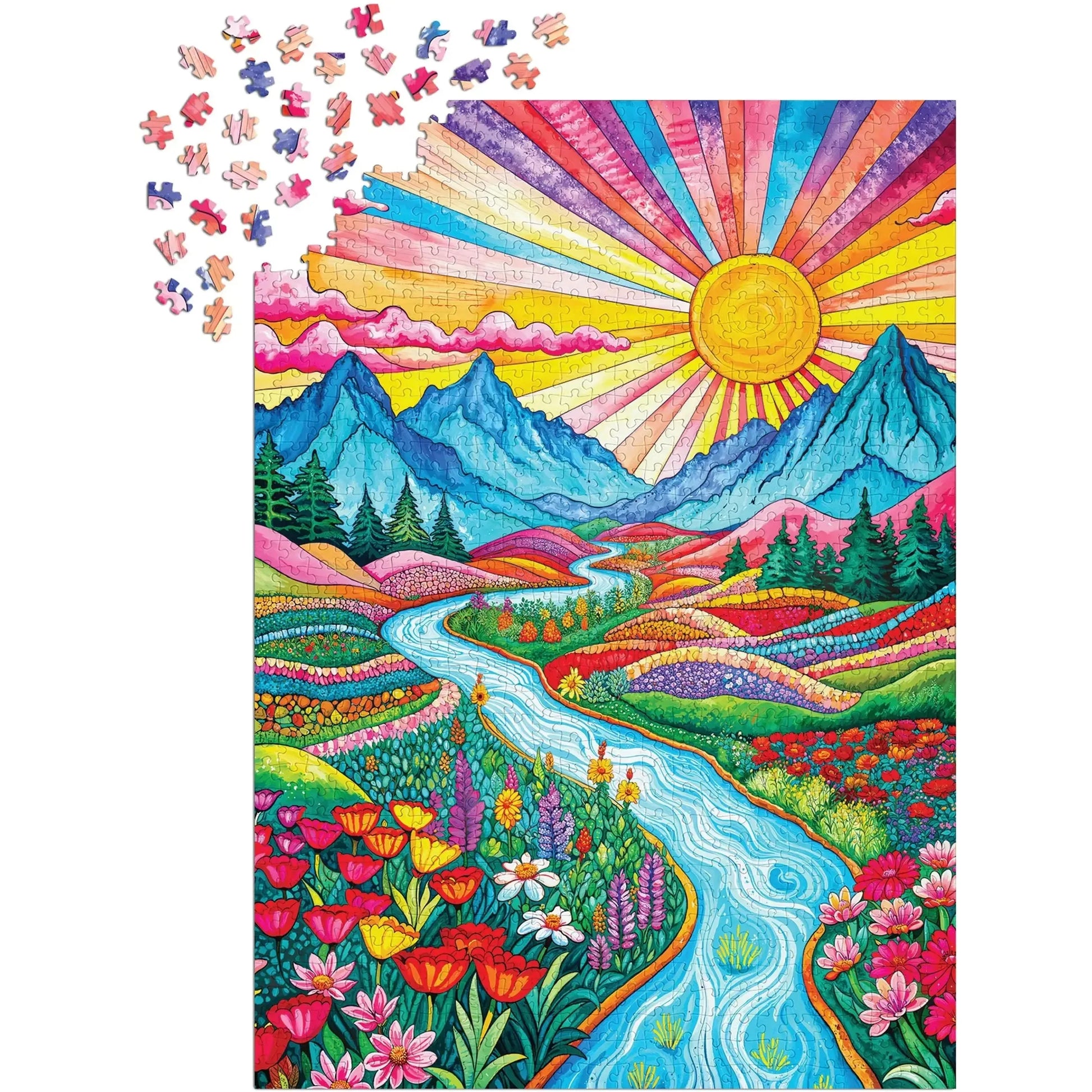 Colorful Highlands 1000 Piece Jigsaw Puzzle Enjoy