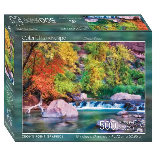 Colorful Landscape 500 Piece Soft Touch Jigsaw Puzzle Crown Point