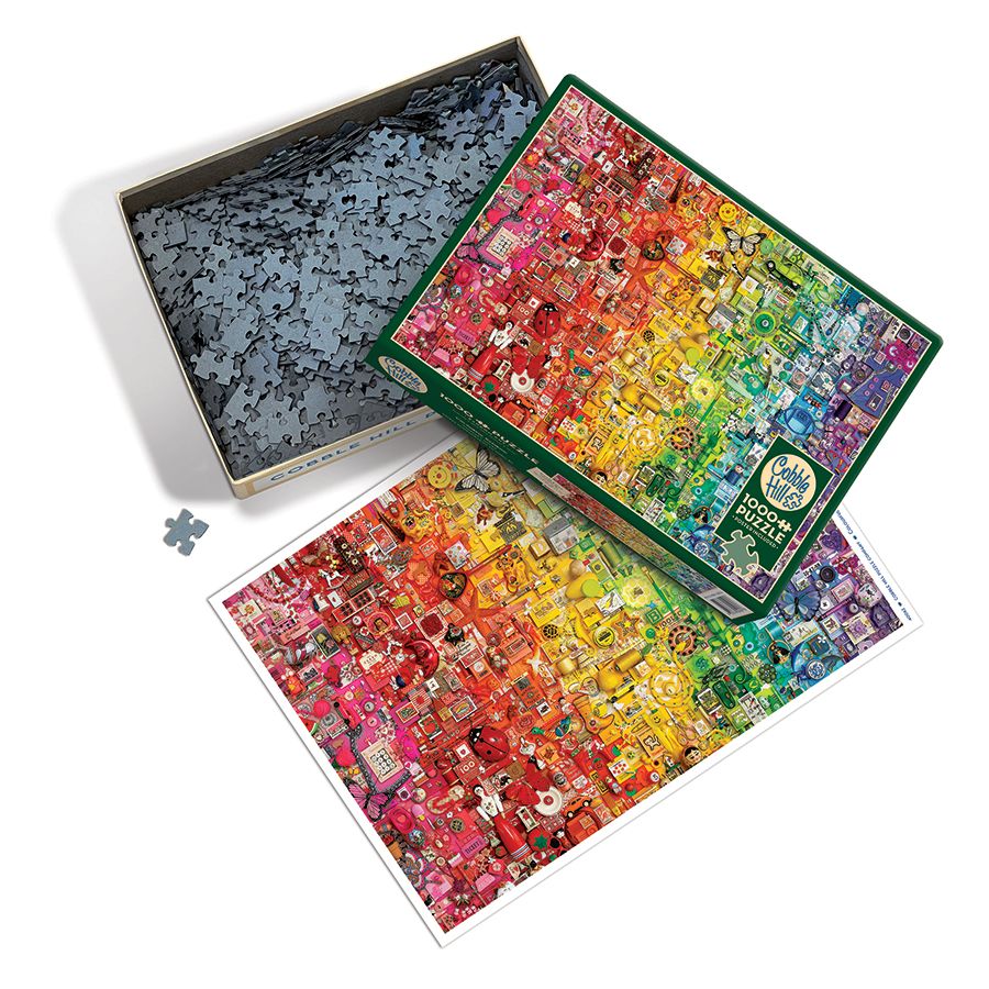 Colorful Rainbow 1000 Piece Jigsaw Puzzle Cobble Hill