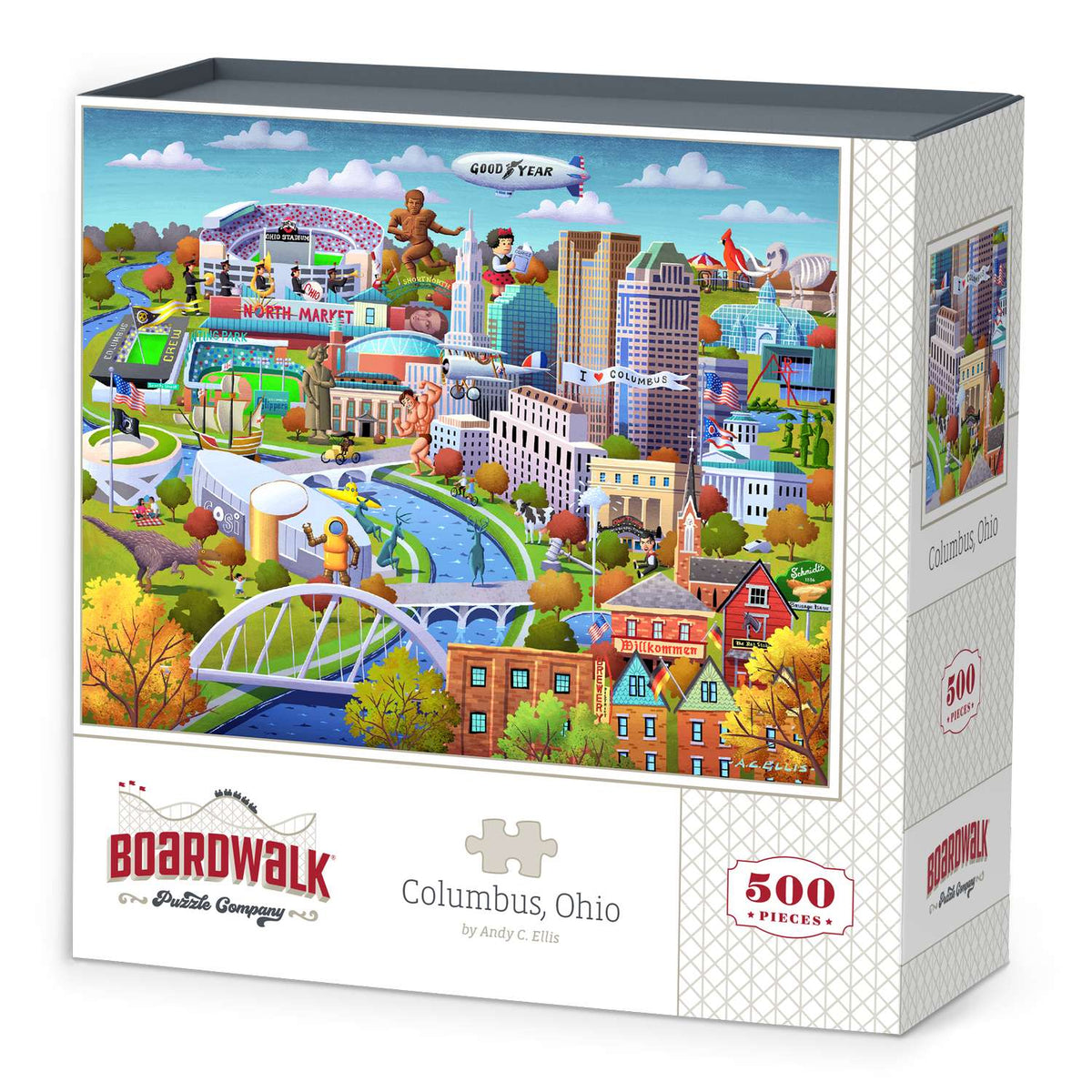 Columbus Ohio 500 Piece Jigsaw Puzzle Boardwalk