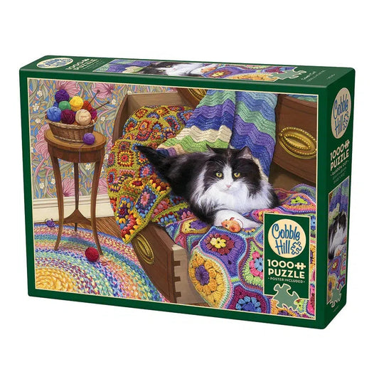 Comfy Cat 1000 Piece Jigsaw Puzzle Cobble Hill