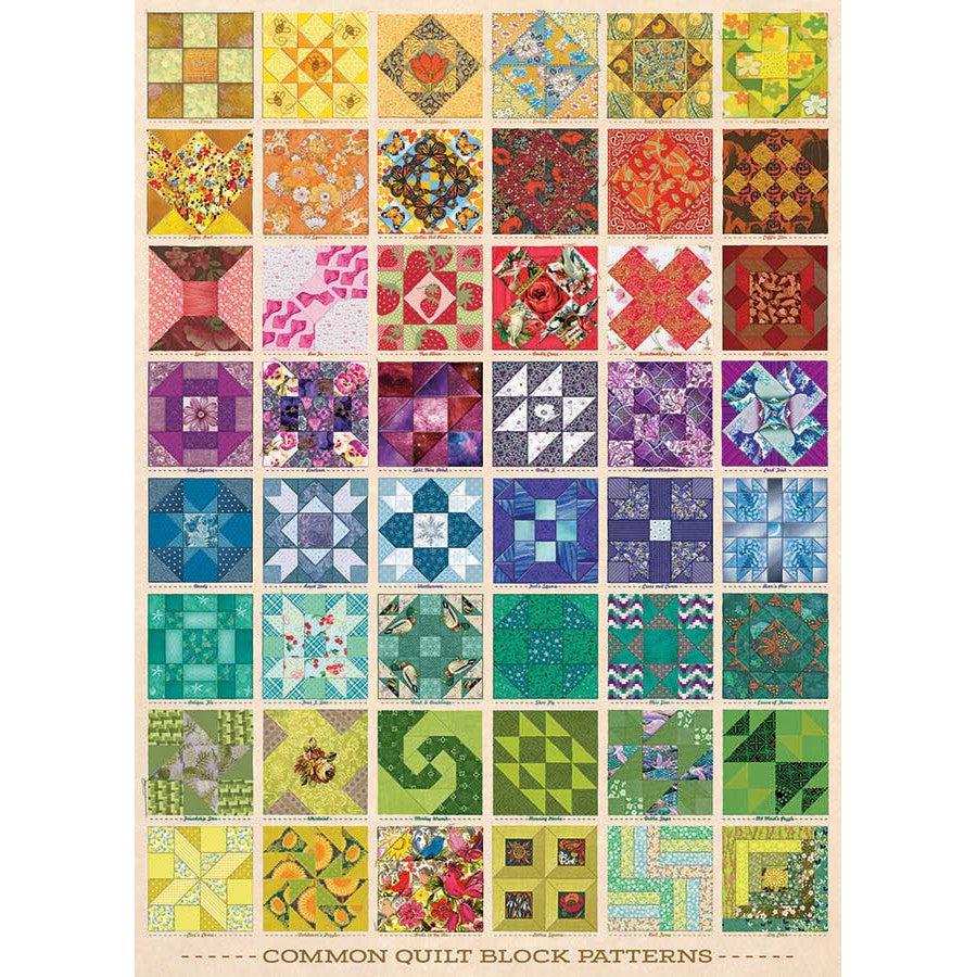 Common Quilt Blocks 1000 Piece Jigsaw Puzzle Cobble Hill