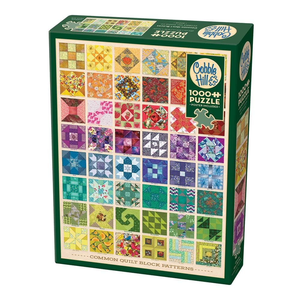 Common Quilt Blocks 1000 Piece Jigsaw Puzzle Cobble Hill