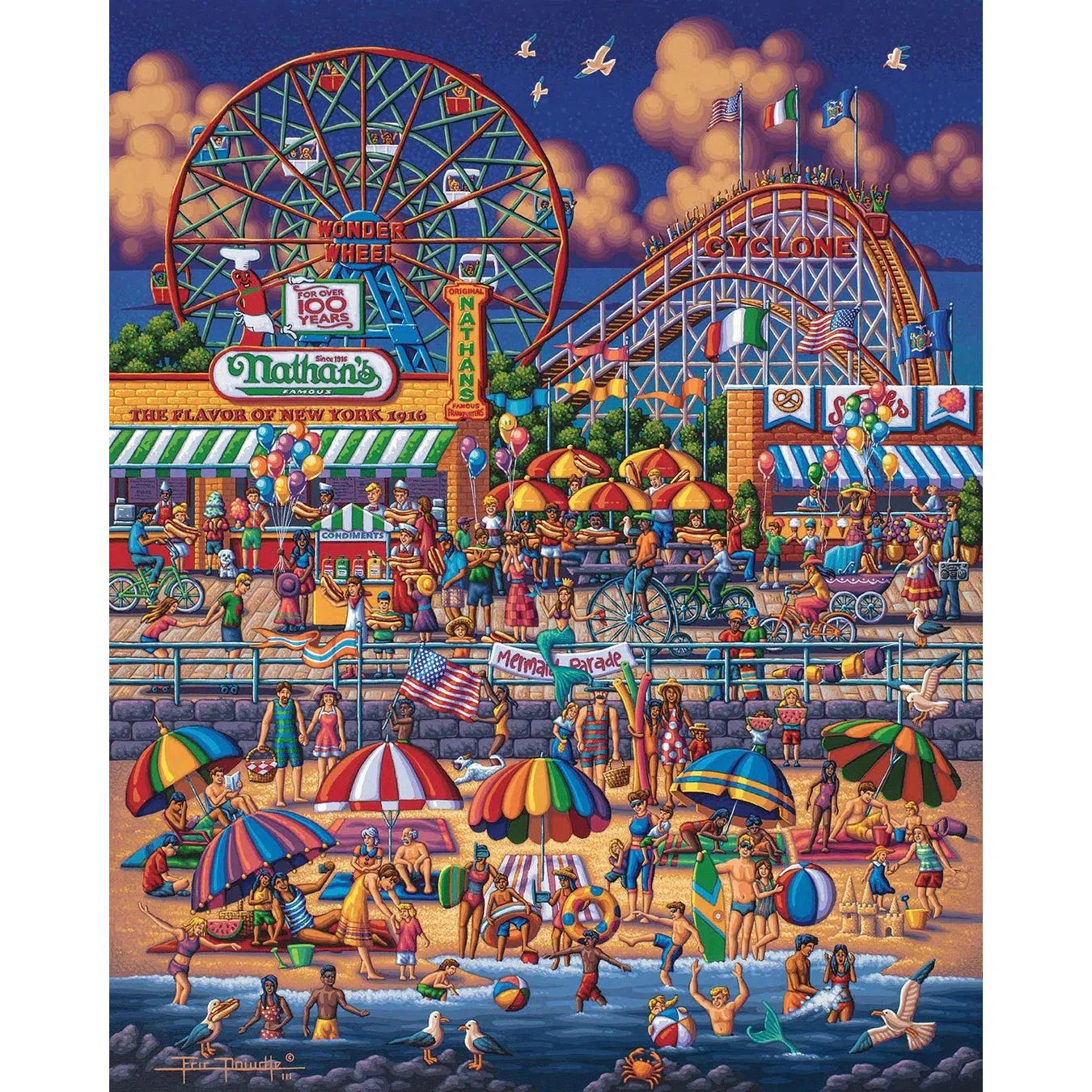 Coney Island 500 Piece Jigsaw Puzzle Dowdle