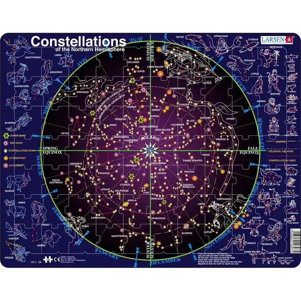 Constellations 70 Piece Tray Jigsaw Puzzle Larsen