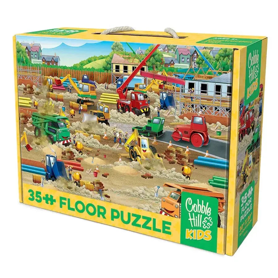 Construction Zone 35 Piece Floor Jigsaw Puzzle Cobble Hill