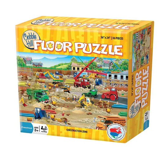 Construction Zone 36 Piece Floor Jigsaw Puzzle Cobble Hill