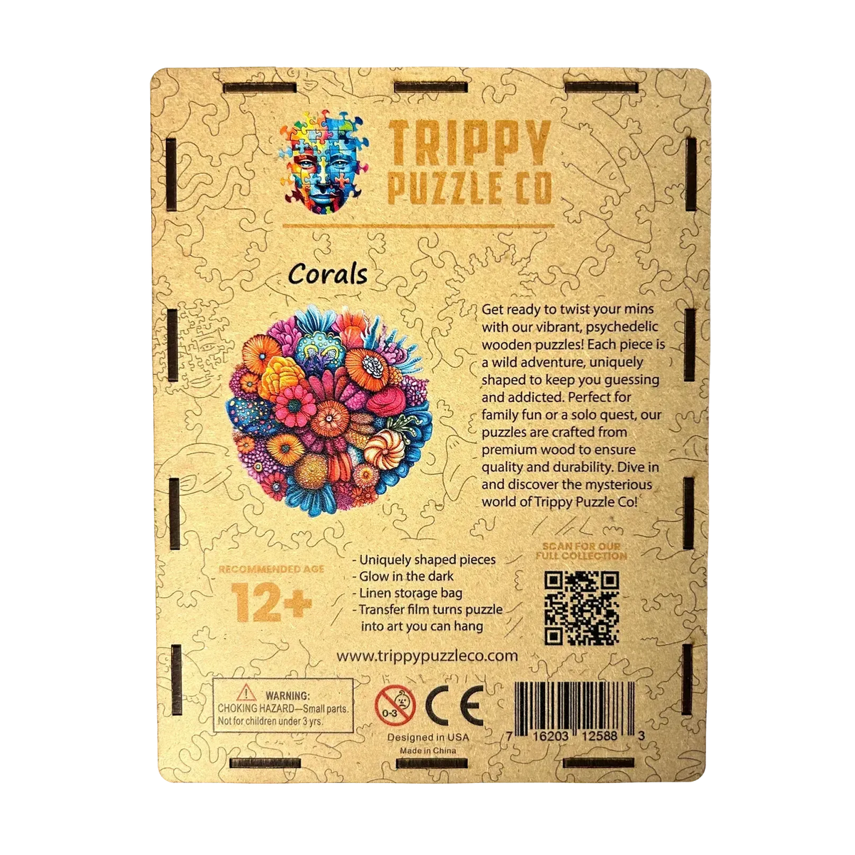 Corals 300 Piece Wooden Shaped Jigsaw Puzzle Trippy