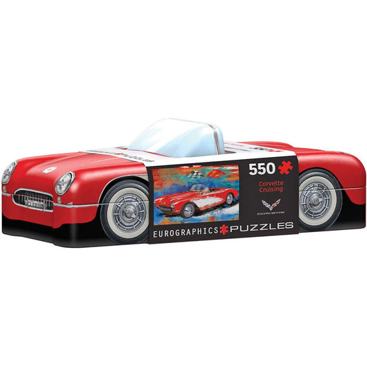 Corvette Cruising 550 Piece Jigsaw Puzzle in Tin Eurographics