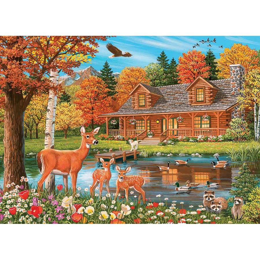 Cottage Pond 350 Piece Family Jigsaw Puzzle Cobble Hill