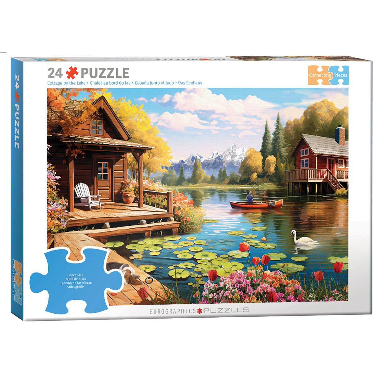 Cottage by the Lake 24 Connecting Pieces Jigsaw Puzzle Eurographics