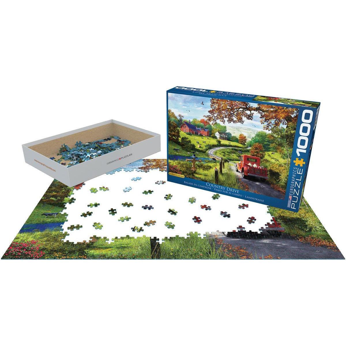 Country Drive 1000 Piece Jigsaw Puzzle Eurographics
