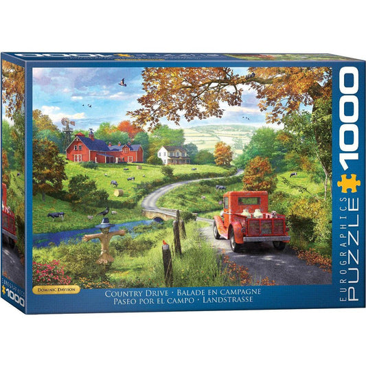 Country Drive 1000 Piece Jigsaw Puzzle Eurographics