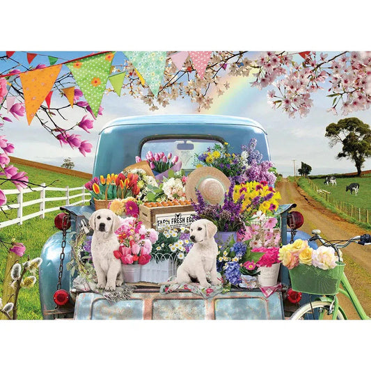 Country Road 35 Piece Tray Jigsaw Puzzle Cobble Hill